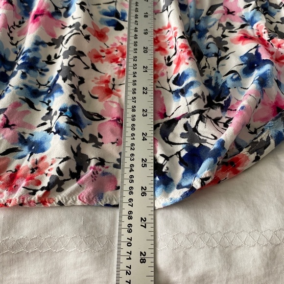 Motherhood Maternity Colorful Allover‎ Floral Print V-Neck Collared Top Small - Picture 11 of 12